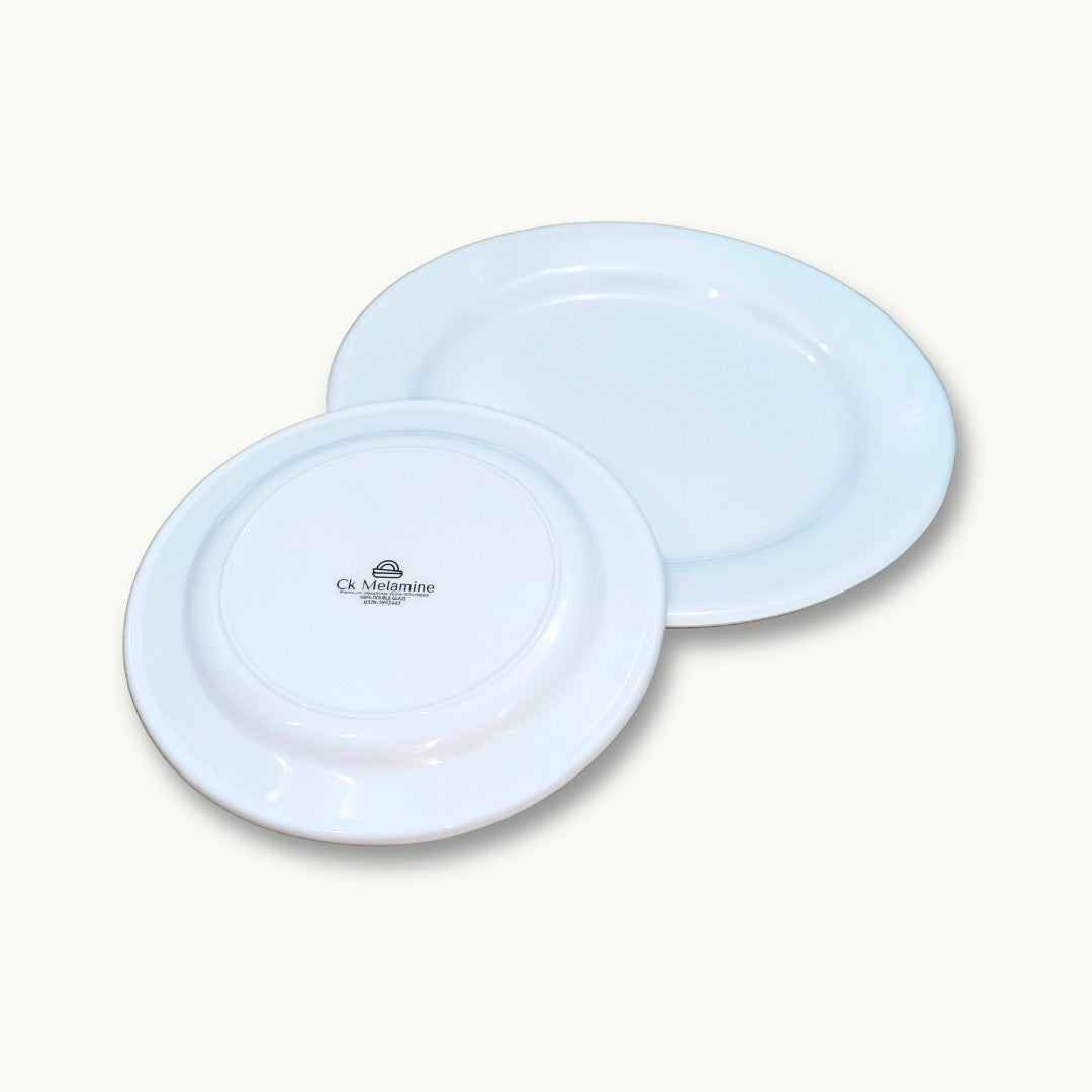 Durable imported white melamine quarter plate for elegant dining.