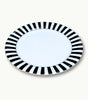 Premium round dinner plate featuring black white piano design