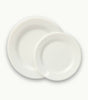 DineLux white melamine double glazed unbreakable round plate.