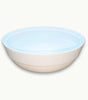 White melamine double glazed serving bowl for dining table