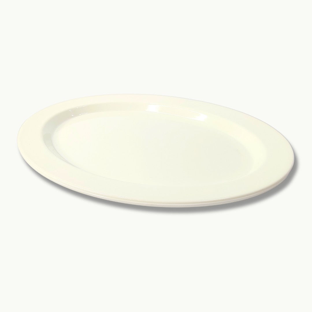 heavy weight double glazed oval rice serving platter melamine
