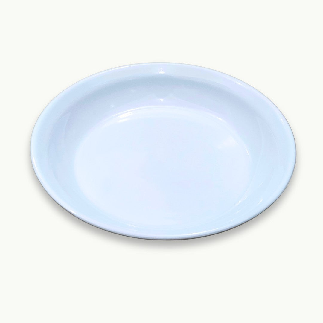 heavy weight double glazed round serving platter melamine