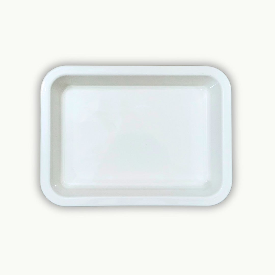 heavy weight double glazed rectangular serving platter melamine