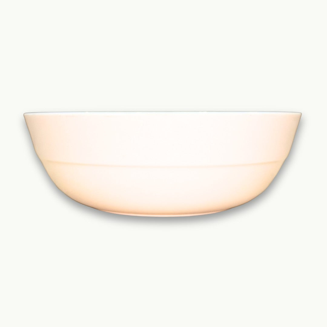 Double glazed unbreakable white melamine serving bowl set