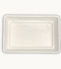 Double glazed white melamine platter used for rice and curry