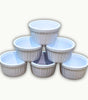 White melamine double glazed dip ramekins for dips and snacks