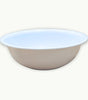 DineLux white melamine open serving bowl round double glazed.