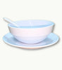 elegant white melamine soup set by DineLux brand
